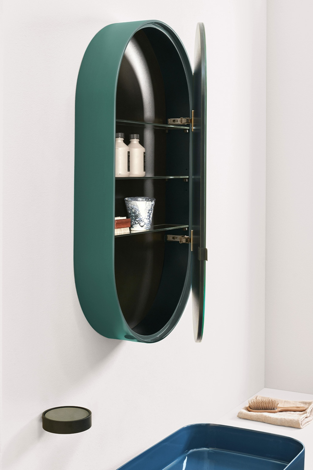 Toilet mirror box storage 